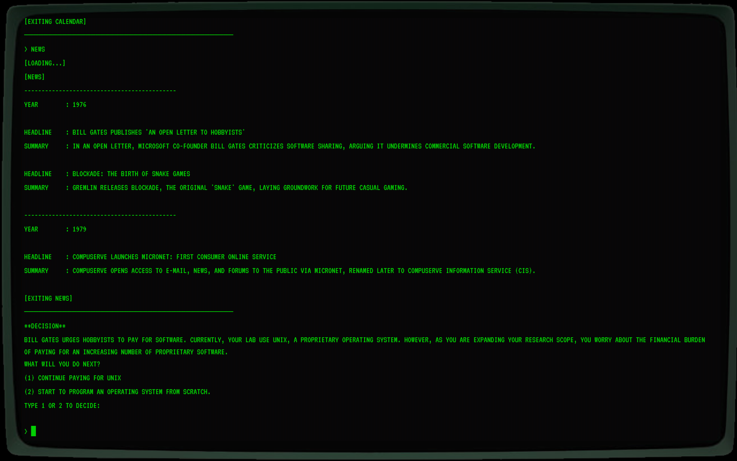 Bazaar.log screenshot 1